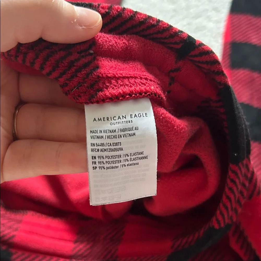 American Eagle Outfitters Red and Black Plaid Pants - Picture 3 of 3